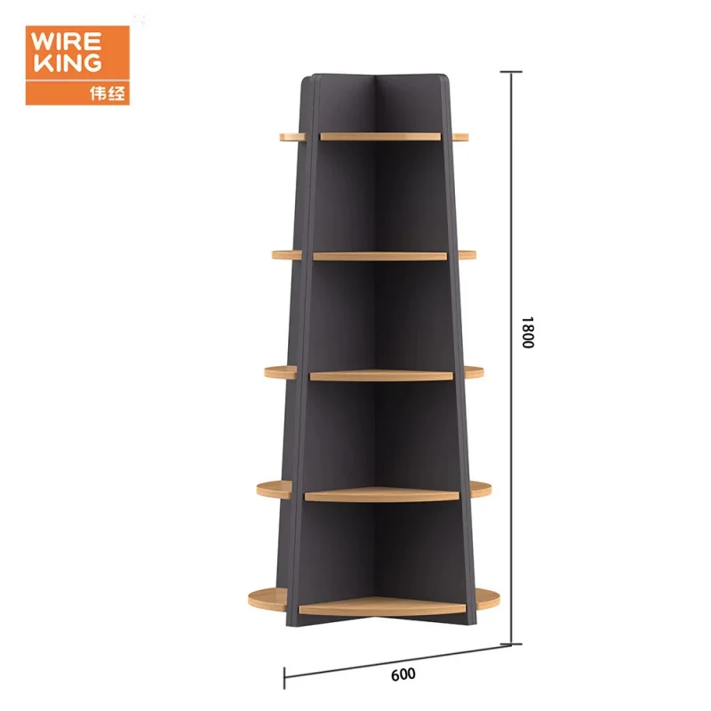 custom.Customized Wooden Display Stand Four Sided Display Product Display Rack Floor Standing Multi-Layer Shelves