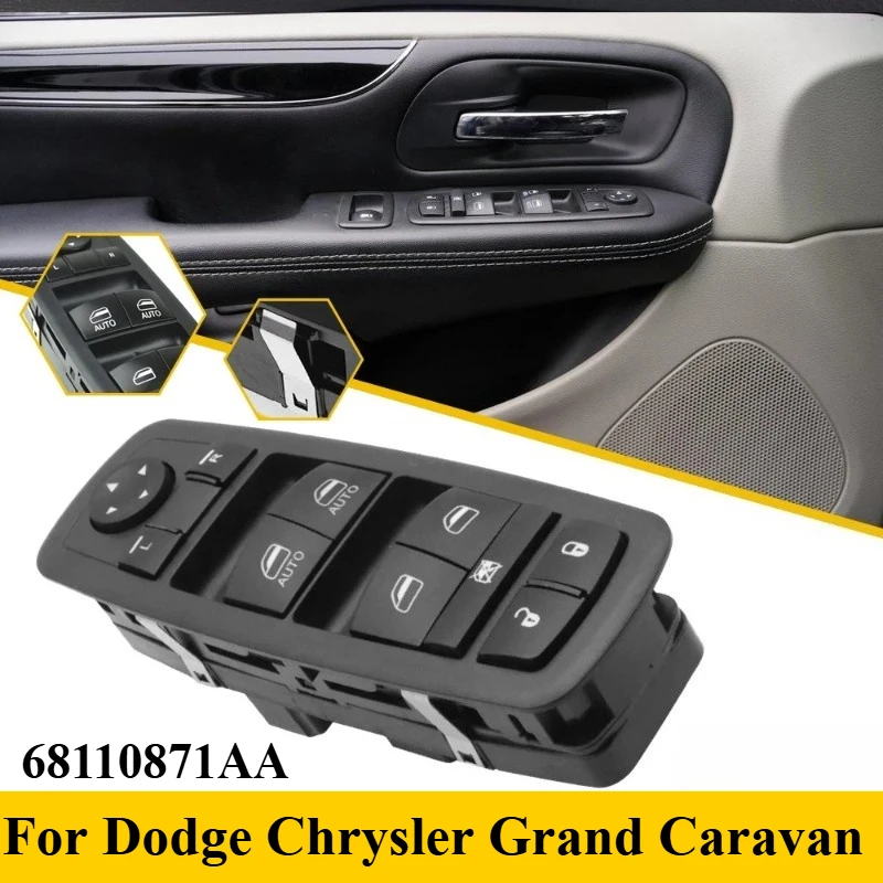 

68110871AA переключатель управления стеклоподъемником для Dodge Chrysler Grand Caravan, электрический автомобильный стеклоподъемник, кнопка регулятора, аксессуары
