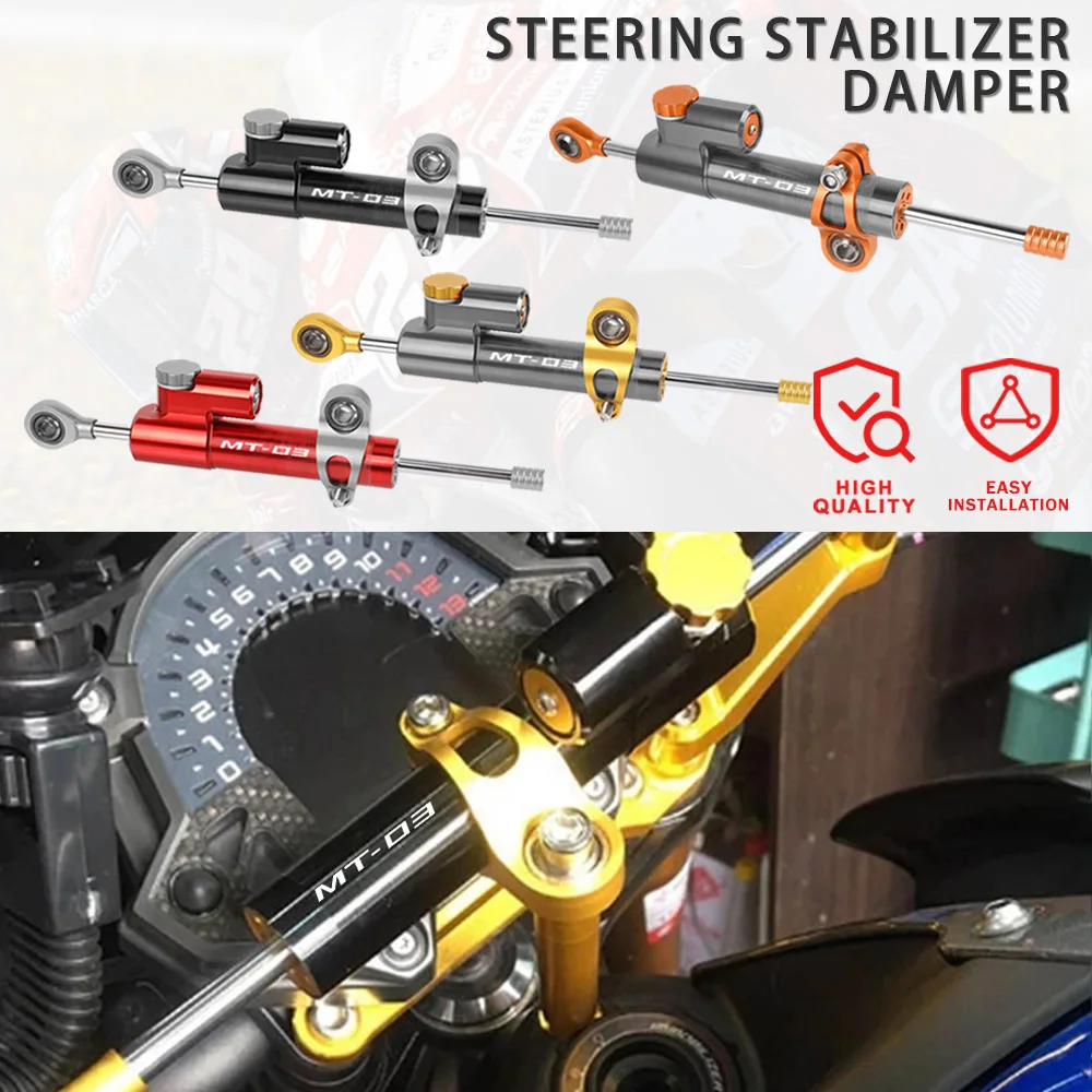 لياماها MT03 MT-03 MT 03 2006-2020 2021 2022 2023 2024 العالمي للدراجات النارية اكسسوارات قابل للتعديل التوجيه المثبط استقرار