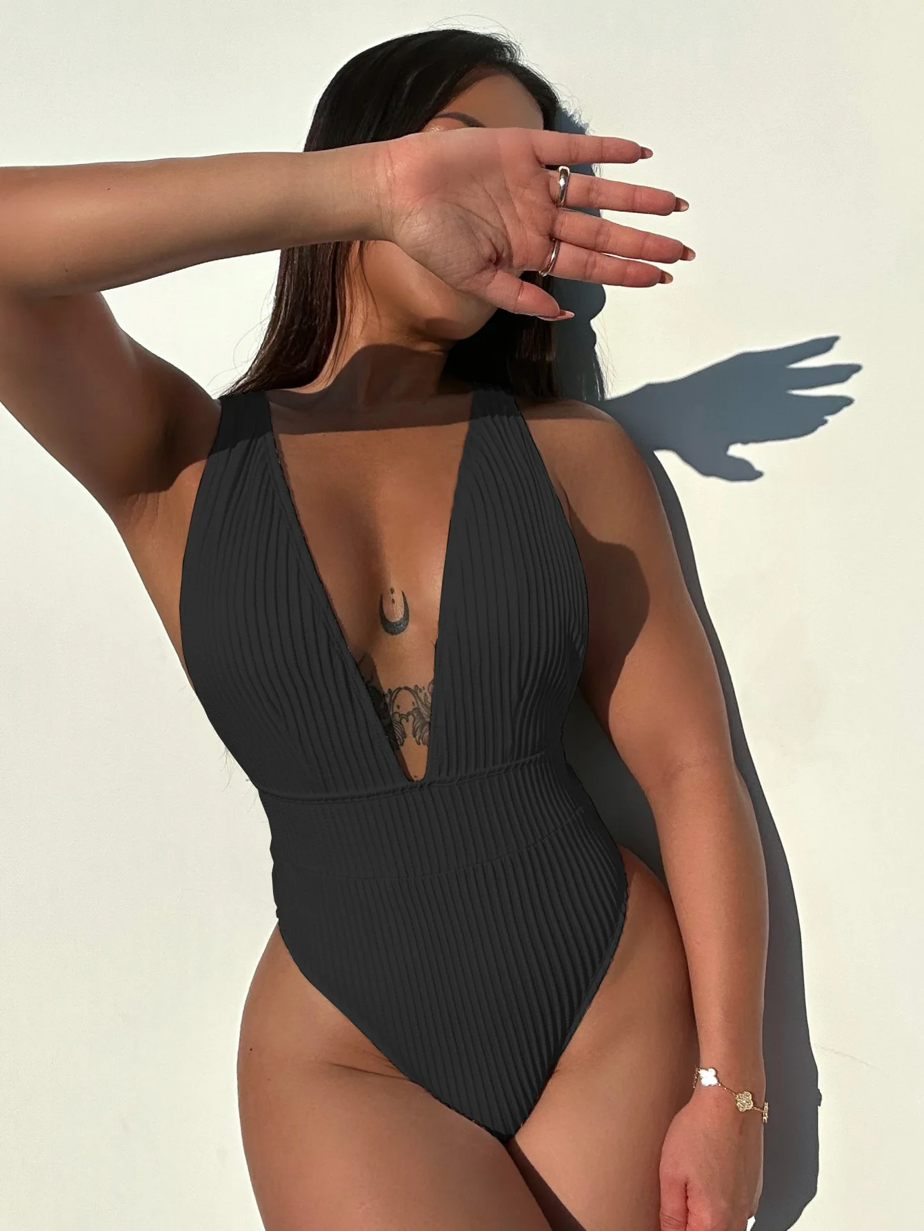 Swimwear Women Swimsuit Sexy One Piece Micro Bikinis  Swimming Beach  Beachwear 2024 Summer BrazilianSpecial RibbedTextureFabric