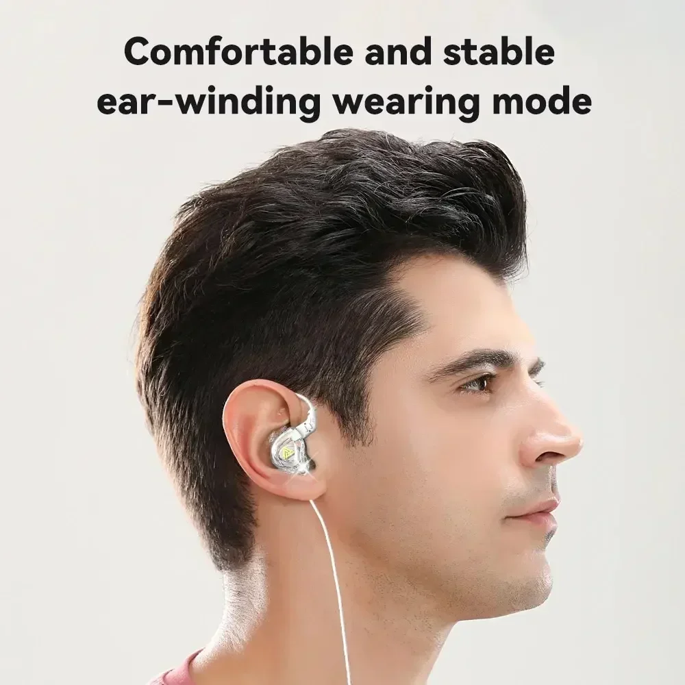 QKZ AKX HIFI Heavy Bass Transparent Earphones IEM Monitor Level 3.5mm In-Ear Music Headphone Dynamic With Mic Wired Headset DMX image 5