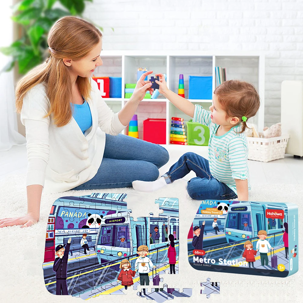 漫画パズル子供のためのモンテッソーリ教育学習ゲーム子供テーブルゲーム Diy 不規則な形状のパズルのおもちゃクリスマスギフト