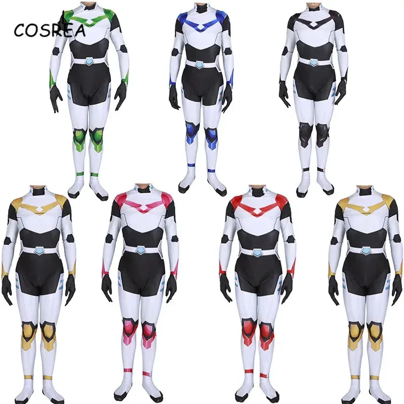 AA wat Voltron Cosplay Difensore dell'Universo Tutina Adulto Full Body Spandex Vestito Costume Costumi di Halloween per Gli Uomini 2025 Nuovo