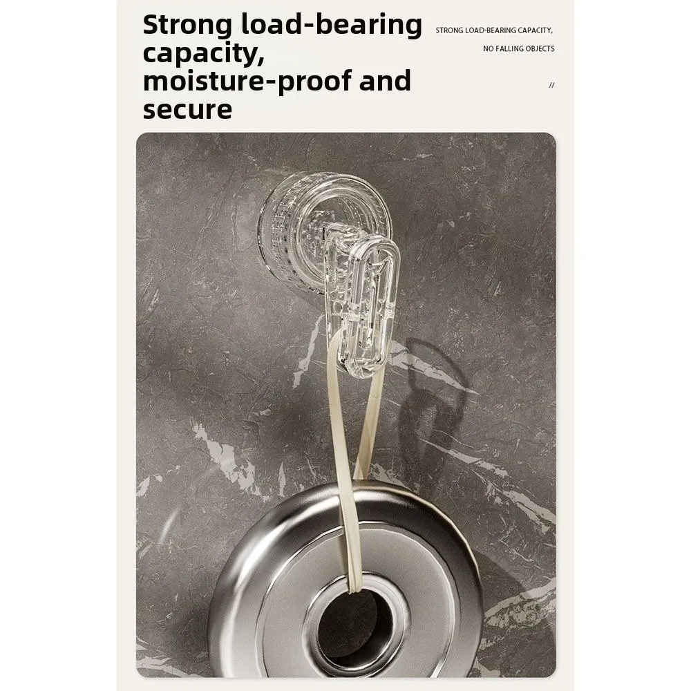 Dopamine Rotating Suction Cup Hook Waterproof Strong Load Bearing Utility Hook No Drill Lightweight Wall Clip Counter Decor