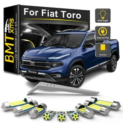 BMTxms 6Pcs Canbus Car Indoor Light Bulb Kit For Fiat Toro 2016 2017 2018 2019 2020 2021 2022 Vehicle Dome Trunk Interior LED