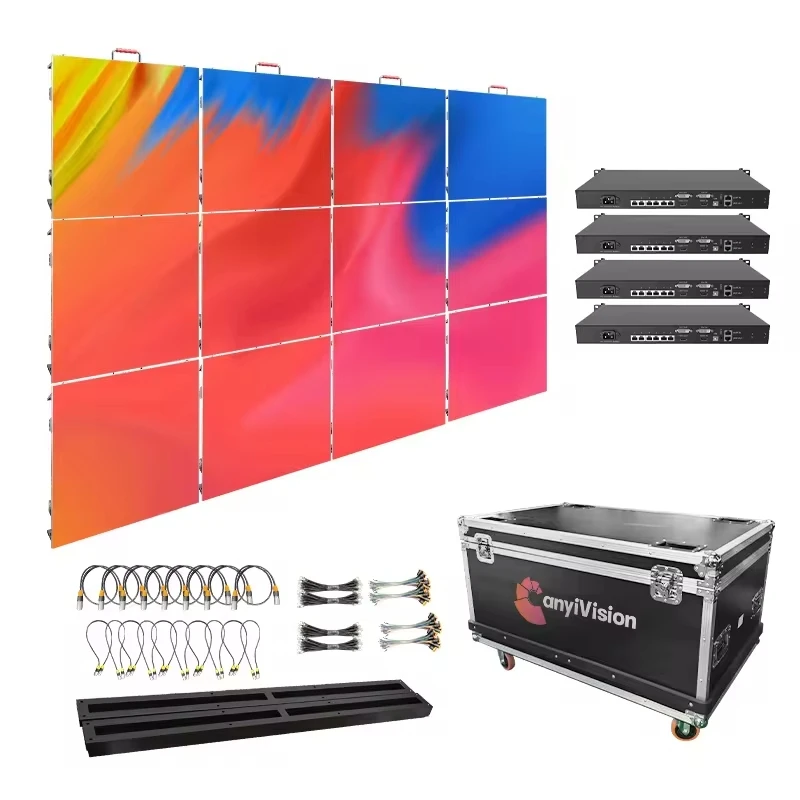 شاشة LED P3.91 500x500mm شاشة لوحة خارجية مع معالج فيديو شاشة مقاومة للماء تأجير شاشة المرحلة