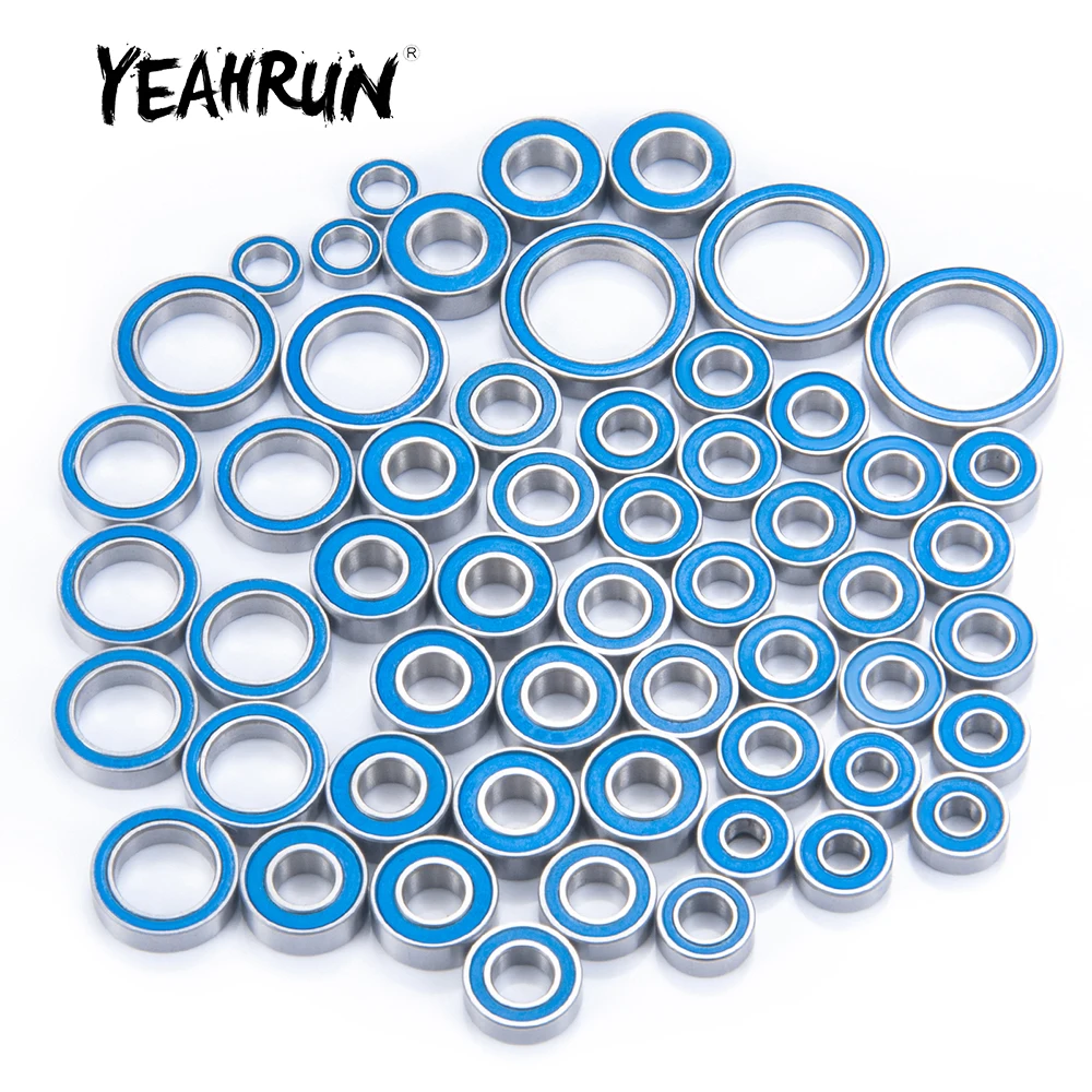 

YEAHRUN 55Pcs Metal Wheel Hubs Axle Rubber Sealed Bearing Kit for TRX-6 G63 1/10 RC Crawler Car Model Upgrade Parts