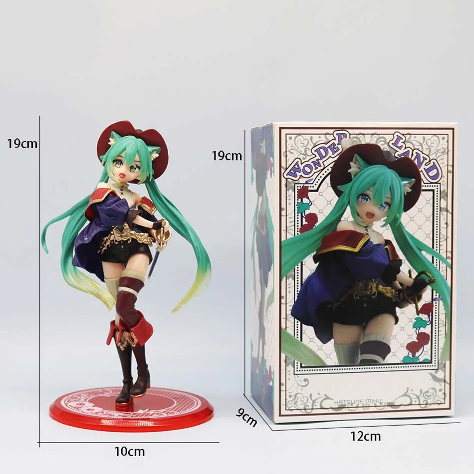 Nowa figurka anime Hatsune Miku, różowa sakura, pozycja siedząca, model figurki akcji z PVC, zabawka, dekoracja, kolekcjonerski prezent.
