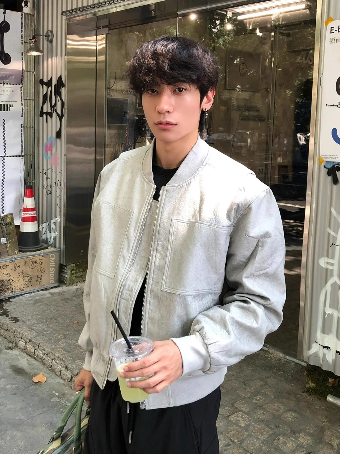 

Мужская куртка-бомбер в американском стиле, модная, стильная, осенняя, для активного отдыха, с эффектом высокой визуальной привлекательности, Haome