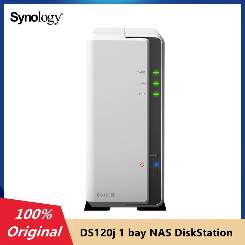 Original Synology DS120j 1 bay NAS DiskStation 512MB DDR3L Storage Personal Cloud Storage Server Hard Disk (Diskless)