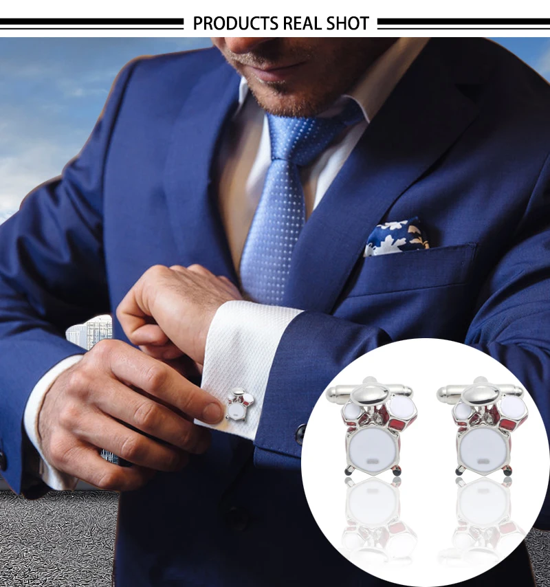 Zarter Schmuck Herren-Manschettenknöpfe, Emaille-Kristall, rund, für Hochzeit, Party, Manschettenknopf, französisches Hemd, Manschettenknöpfe, Geschenk für Freunde, 2023 – Detail 7