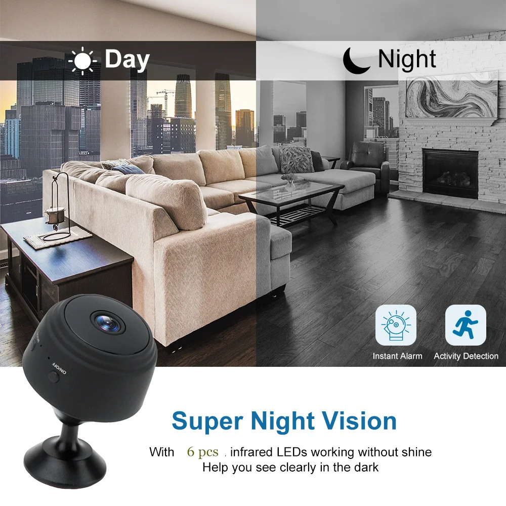 A9 Mini Cemera 1080P ad alta definizione WIFI CCTV IP Night View Motion Detection telecamere di sicurezza Wireless di sicurezza Video vocale