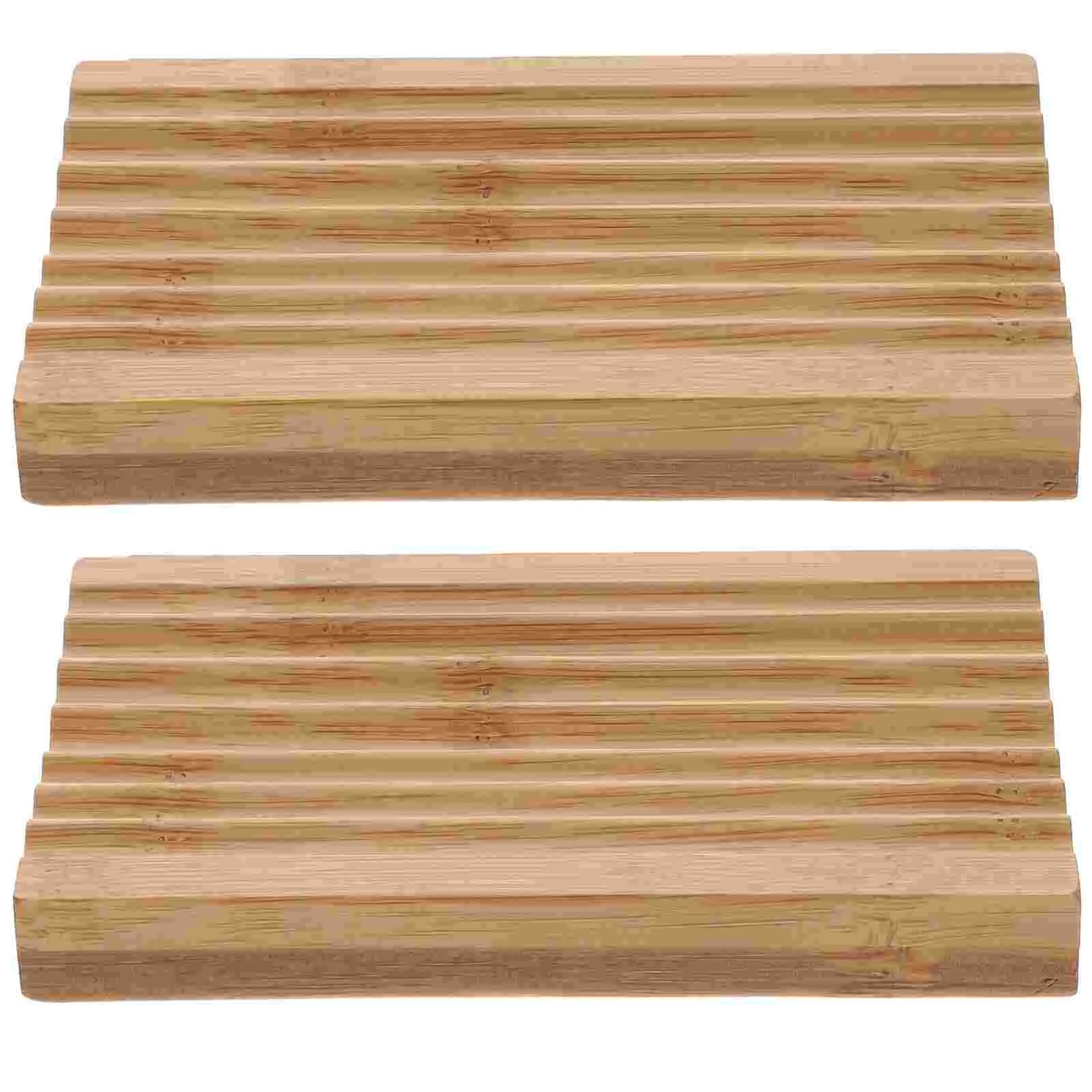 

2 Pcs Soap Holder for Shower Holders Drain Natural 122X82X1CM Bathroom Dish Case Household Rack