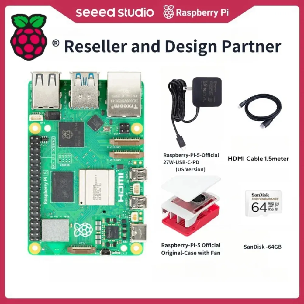 AvaCoreRaspberry Pi5 8GB 4GB Board Laptop Raspberry Pi 5 MIni PC Computer,2.4GHz 64-bit Quad-core Arm Cortex-A76,Bluetooth5.0,BL