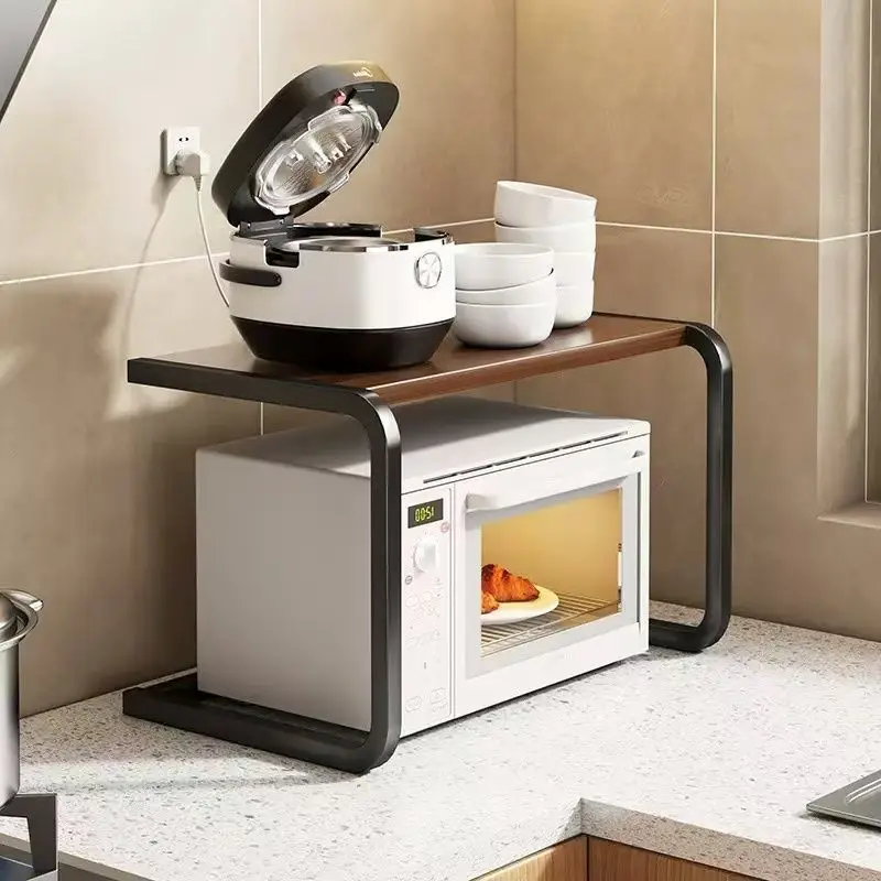 Kitchen cabinets baffle cabinets storage layered rack inner rack pot seasoning countertop retractable