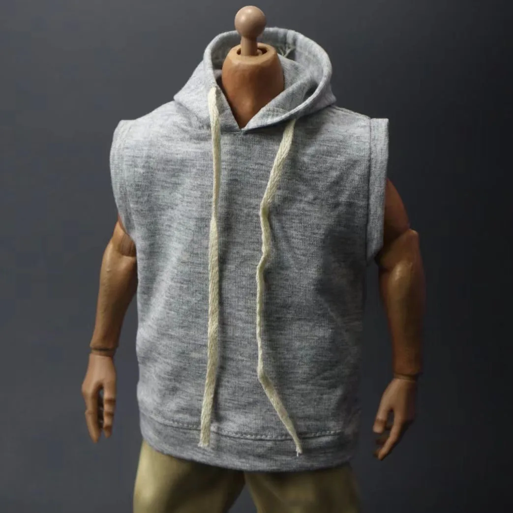 1/6 skala boneka laki-laki pakaian tanpa lengan hoodie untuk 12 "TBLeague JIAOU boneka action figure