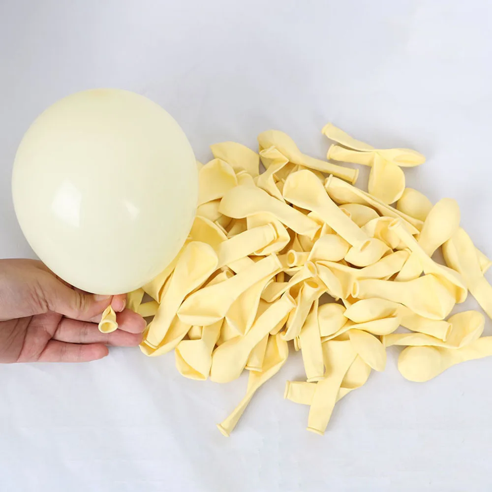 128pcs Pastel Blue Yellow Balloon Garland Arch Kit White Sand Balloons for Baby Shower Bear Birthday Bridal Party Decorations