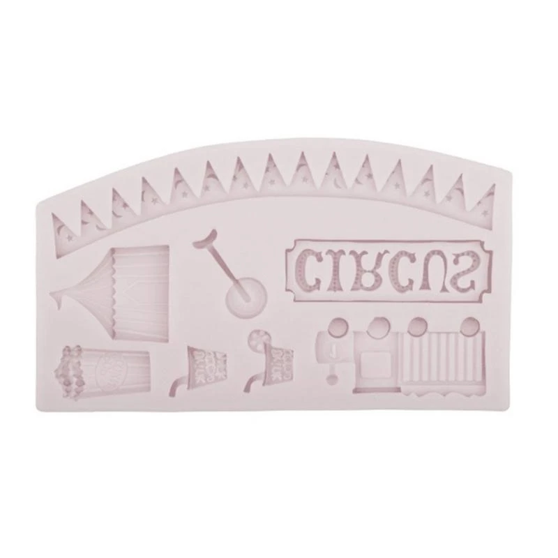 F19B Funny Circus Clown Silicone Mold Fondant Chocolate Mould DIY Cake Dessert Mould Homes Kitchen Baking DIY Supplies
