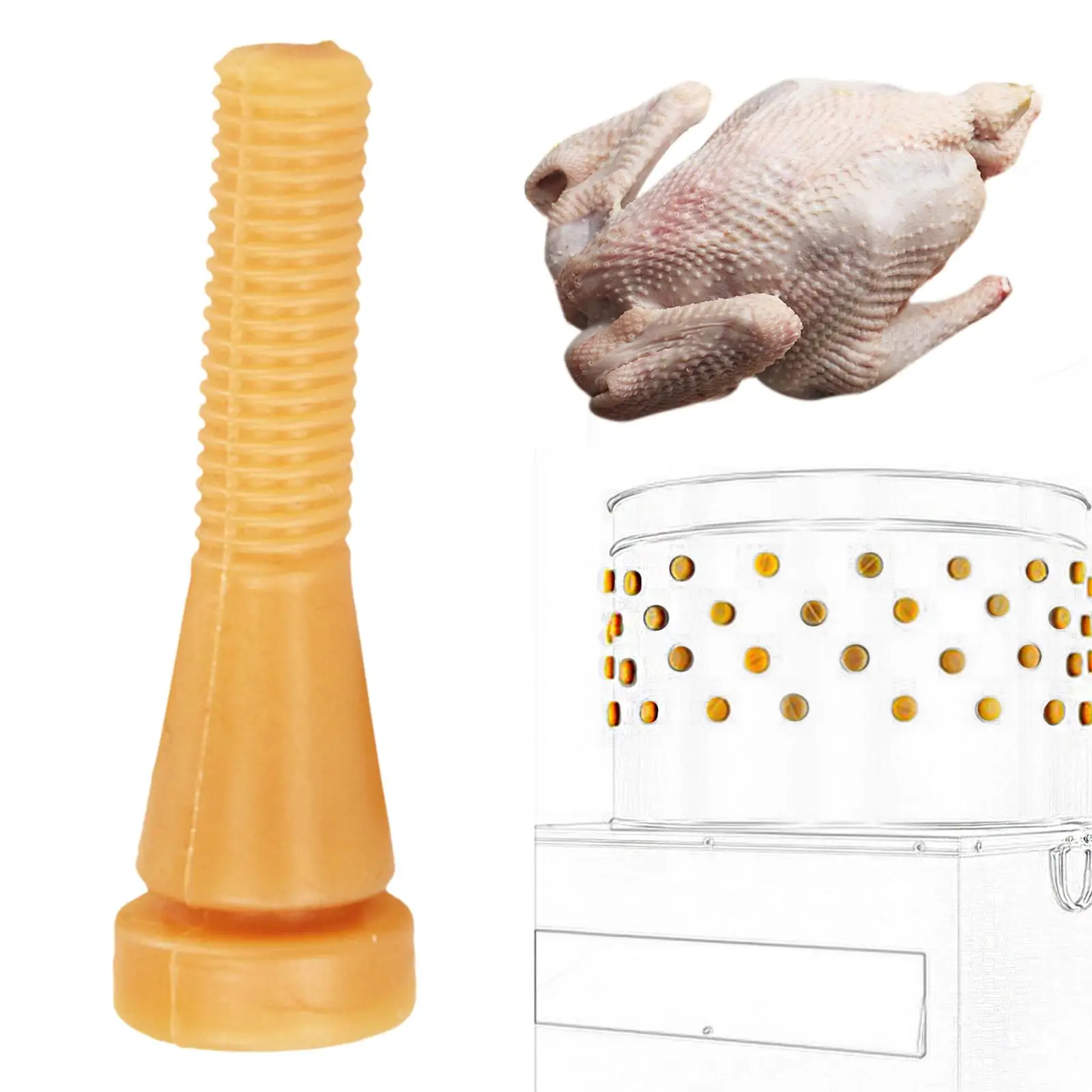 Chicken Plucker Finger Quail Feather Remover Rubber Stick for Poultry Processing Machine Accessory Home Use