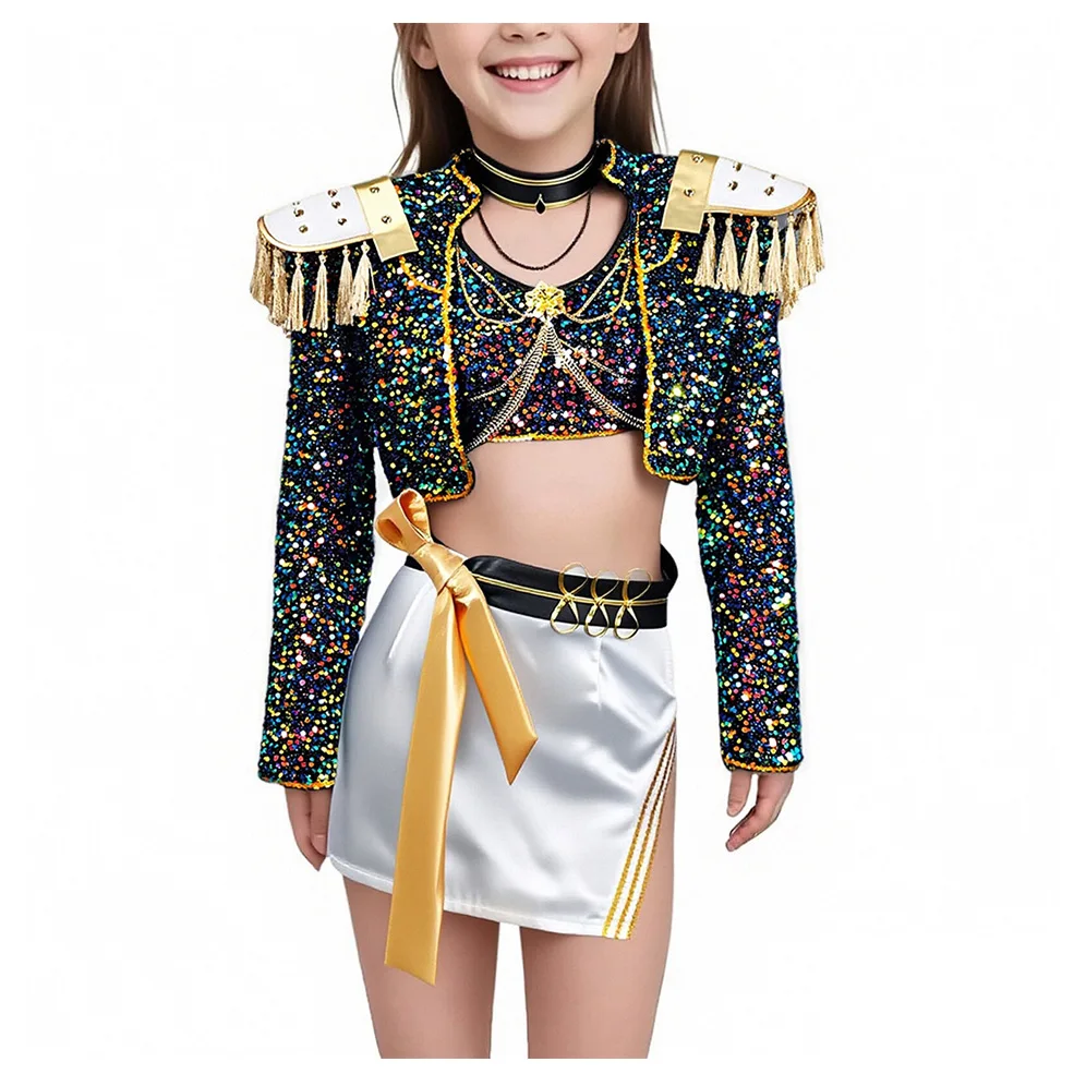 

Косплей Костюм Полный комплект K-POP Hunter Squad Сценический наряд Корейский идол Платье для танцевального покрытия Ролевые игры