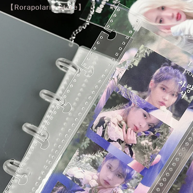 [cc]10/20Sheets Pockets Transparent Photo Album Binder For 3 Inch 3.5 Inch Postcard Photo Book Photocard Holder