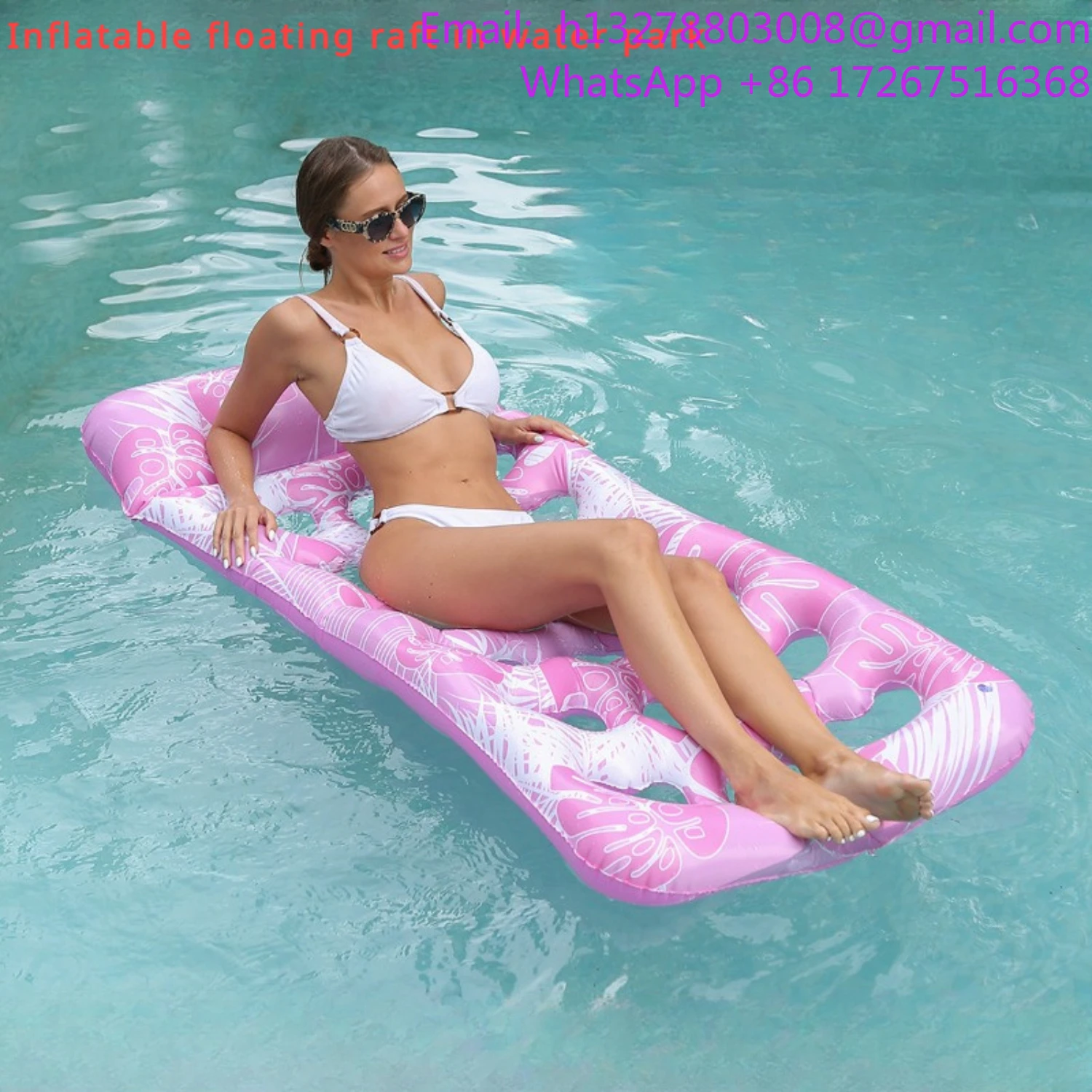 

Water Park Inflatable Floating Chair - Adult Water Floating Bed with Bow Knot - Relaxation - Ideal for Floating