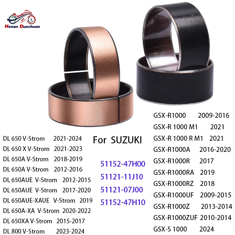 Motorcycle Front Fork  Absorber Rail Bushings Copper for SUZUKI DL 650 800 DL650 DL800 GSX-R GSX-S 1000 GSXR1000 GSXS1000