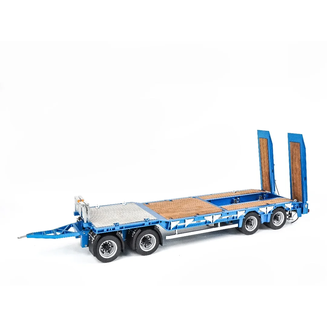 Rimorchi telecomandati per rimorchio idraulico completo RC a 4 assi in metallo CUT 1/14 con portellone posteriore leggero per modello di auto volcanti per camion trattore