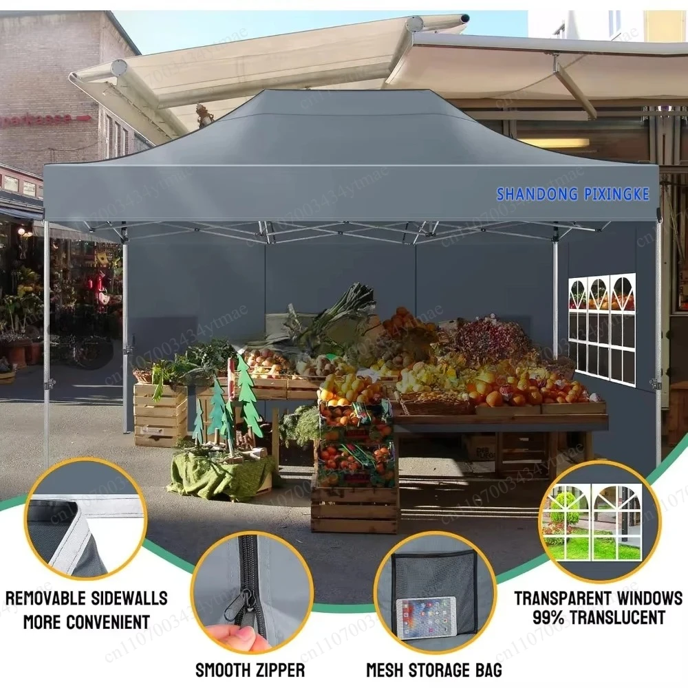 3x3m Heavy Duty Foldable Canopy Tent Outdoor Commercial Folding Awning Shelter