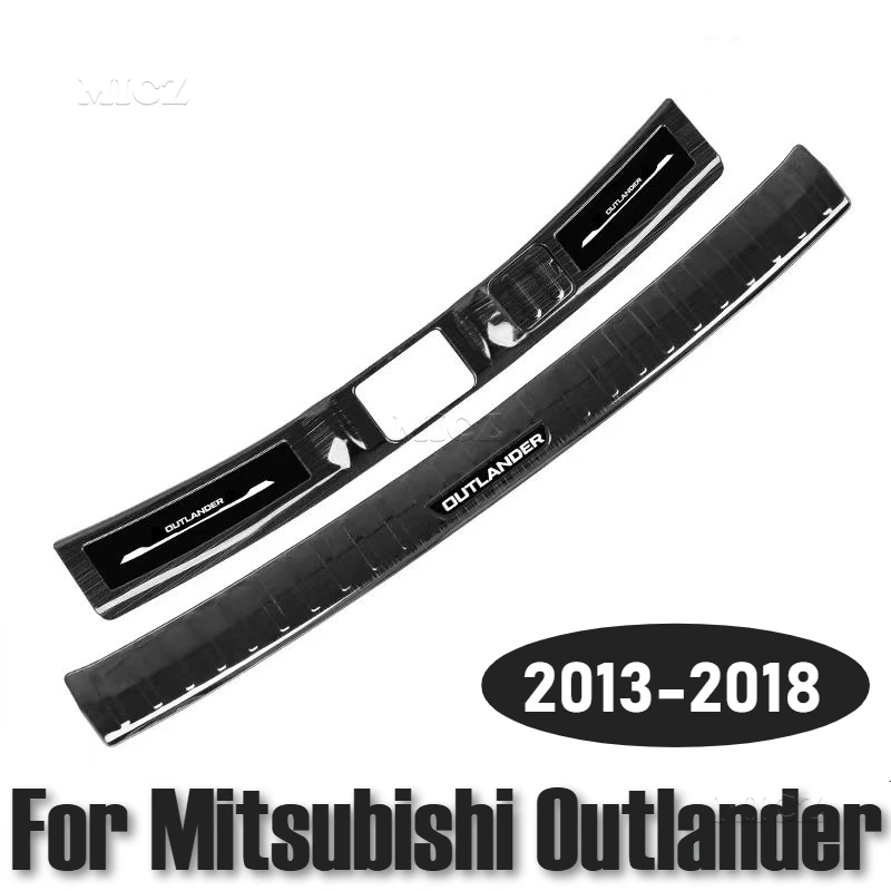 

Для Mitsubishi Outlander 2013-2018 автомобильные аксессуары из нержавеющей стали, защитная пластина для порога багажника, защита от царапин