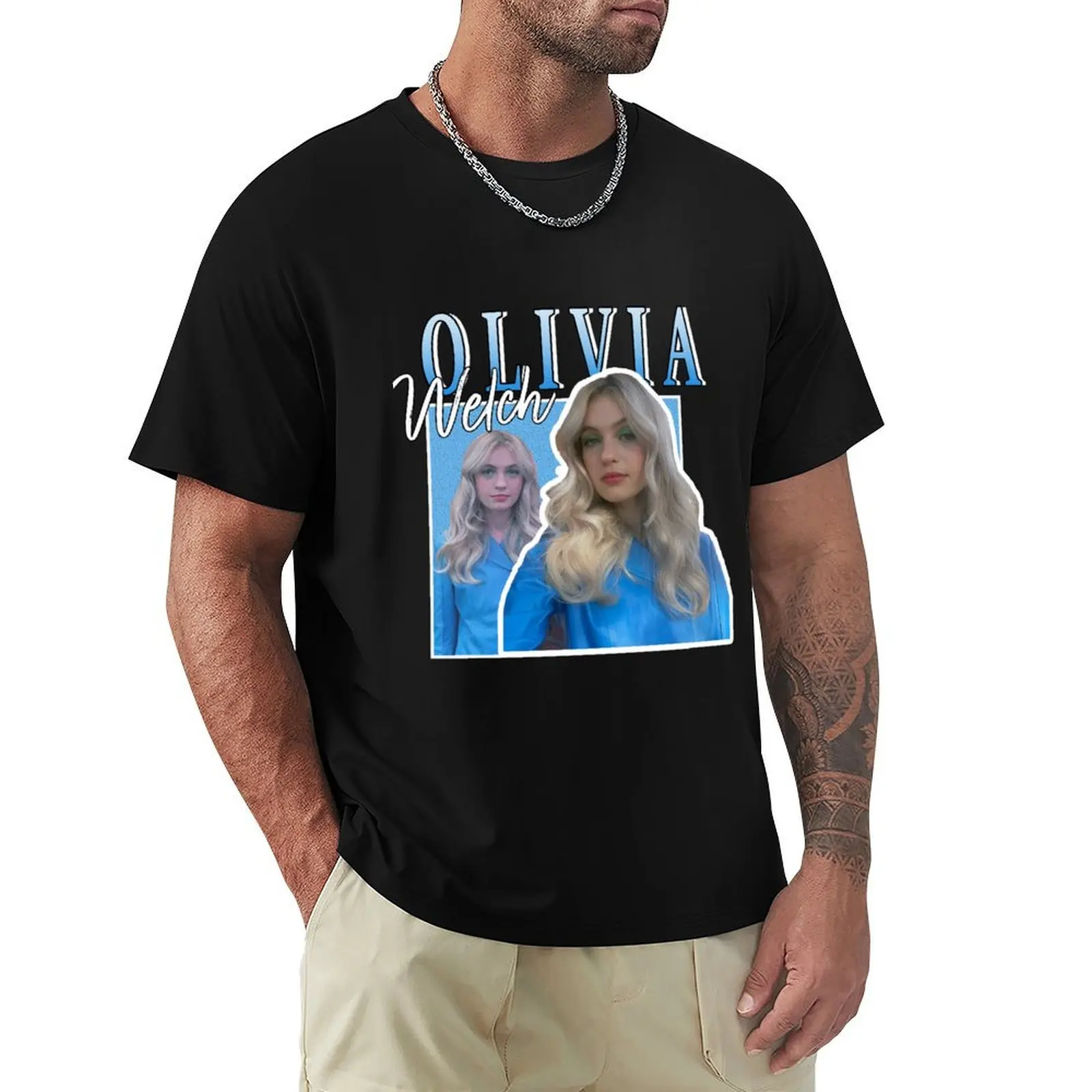 Camiseta Fear Street Olivia Welch, camiseta sencilla de color liso con cuello redondo