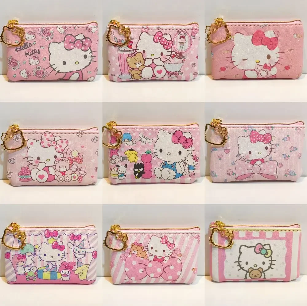 Torebka na w stylu kreskówki na monety Hello Kitty Sanrio kreatywny mały portfel hurtowa moja melodia torebka dziewczęca torebka Kawaii portfelki