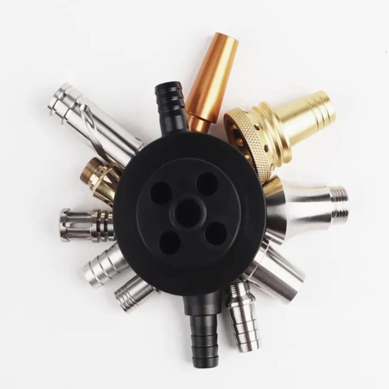 

CNC machined custom stainless steel / copper alloy / engineering plastic fluid system quick couplings
