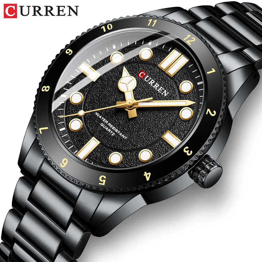 

CURREN Luxury Man Watch High Quality Waterproof Chronograph Luminous Male Wristwatch Stainless steel Quartz Watches Casual Clock