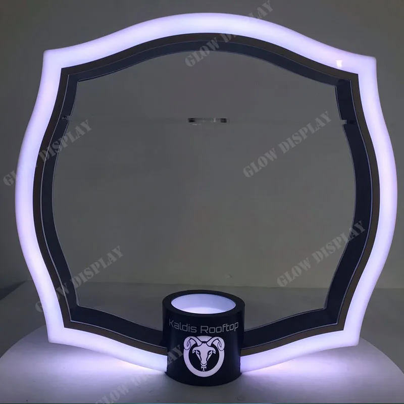 High-End Bespoke LED Bottle Display RackNightclub Letter Rechargeable Bottle Presenter For Nightclub  Party