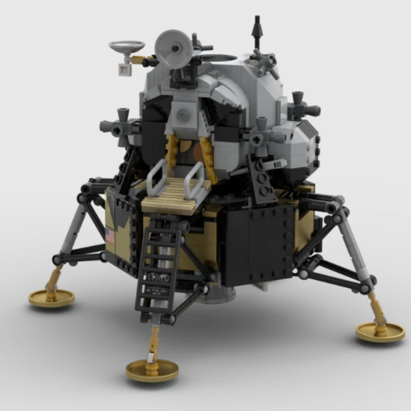 519PCS Space Spacecraft Apollo Lunar Module MOC Model Ascent Stage Building Blocks DIY Assembly Creative Puzzle Educational Toy