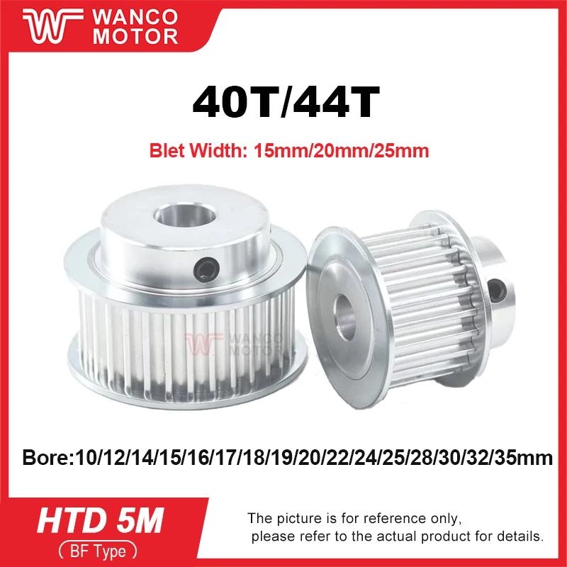 HTD 5M Timing Pulley 40Teeth/44Teeth Bore 10-38mm BF Type for Belt Drive System with Belt Width 15/20/25mm Gear Pulley