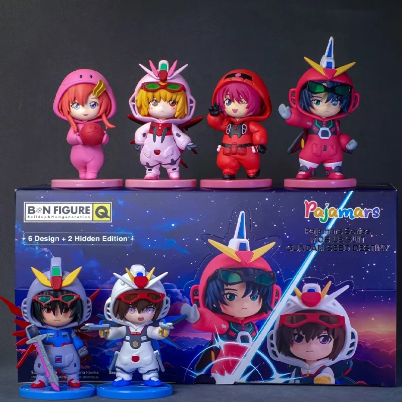 

New In Stock Gundam Seed Destiny Pajamars Series Blind Box Action Figure Cute Anime Model Toy Birthday Gift