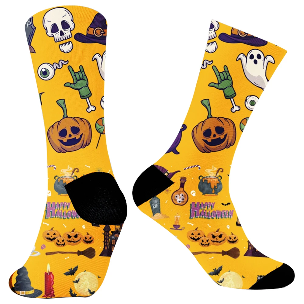 cute mid-tube socks 2024 New Print socks fashion socks and summer socks color contrast socks Halloween