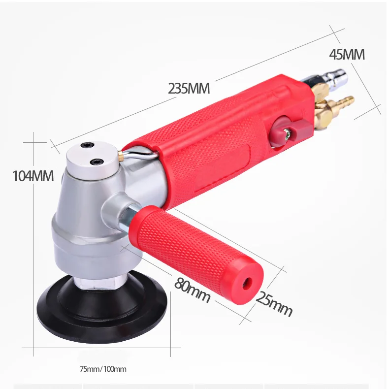 High Quality Different Speed Pneumatic Tool Air Angle Grinder For Wet Flexible Polishing Pad