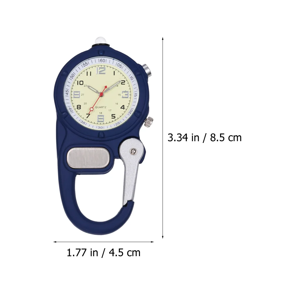 Multi-Function Alloy Clip Watch Luminous Led Light For Hiking Camping Outdoor Sports Portable Pocket Timepiece