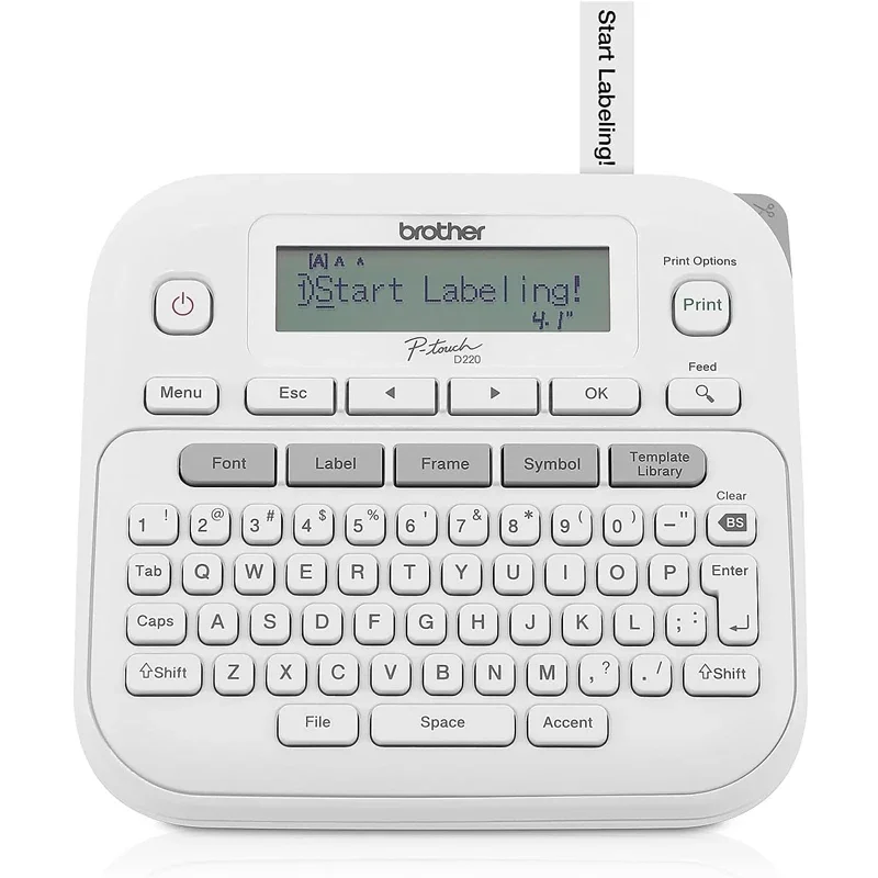 

Brother P-Touch Label Maker, PTD220, Thermal, Inkless Printer for Home & Office Organization QWERTY Keyboard