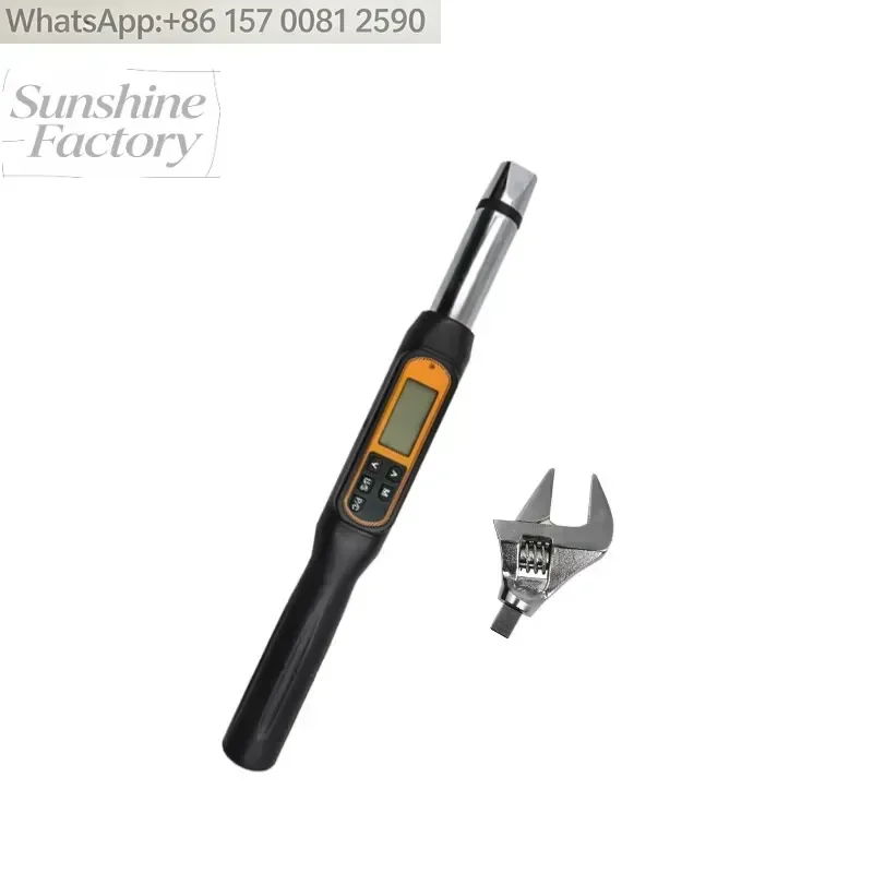 Adjustable Portable Digital Torque Wrench Open Ring Ratchet Head 340Nm Steel Construction Interchangeable Insert DIY Boxed