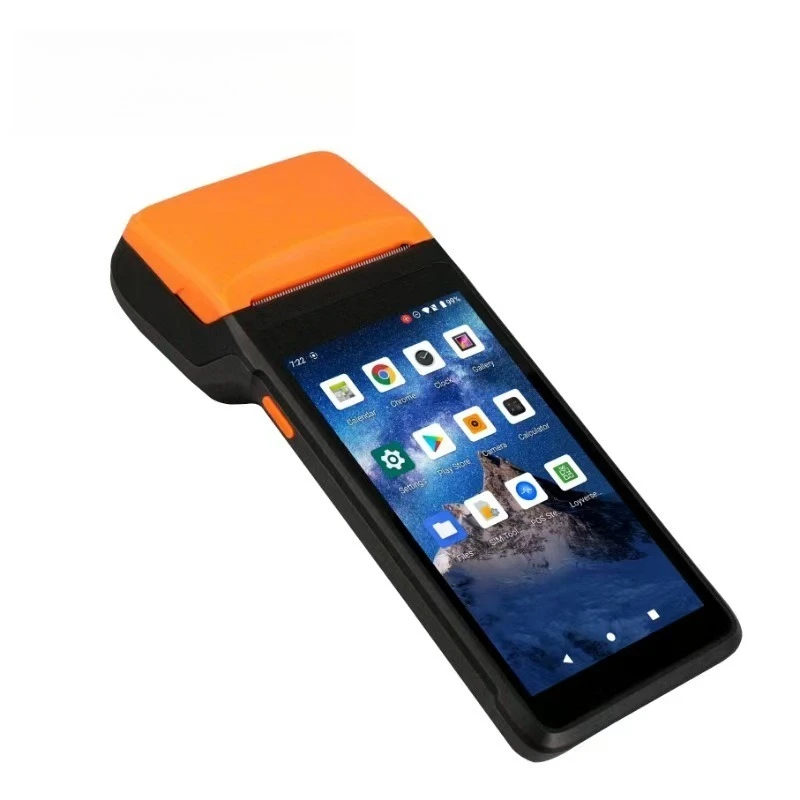 Handheld POS end point receipt label dual printing machine, cashier order intelligent scan code payment device