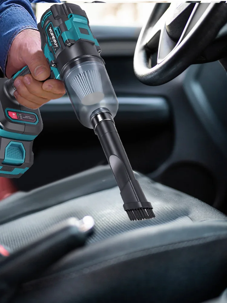 YOFIDRA 80000 tr/min sans brosse 2IN1 ventilateur Turbo électrique ventilateur d'air sans fil et aspiration feuille outil de nettoyage de poussière de neige pour broche de pâte Makita