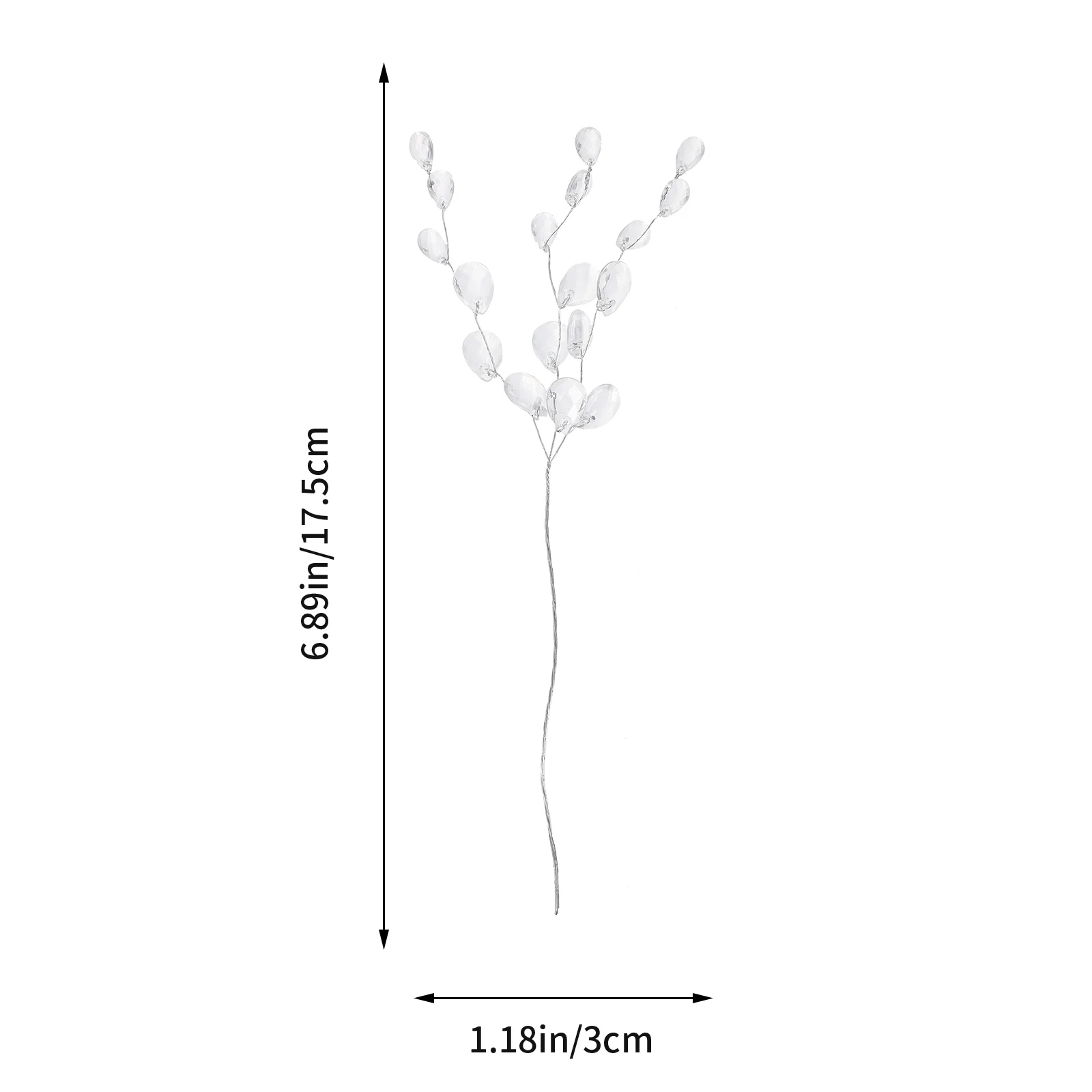 Simulated Three-pointed Flower DIY Wedding Jewelry Supply Acrylic Branch Multi-purpose Decor Material Faux Flowers