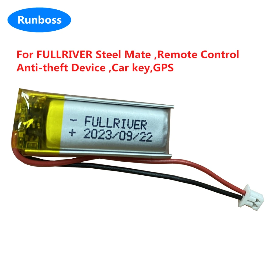 1-2PCS FULLRIVER Steel Mate 501230 Remote Battery Polymer Rechargeable Steelmate remote control Batterie Replacement 3.7V 150mAh