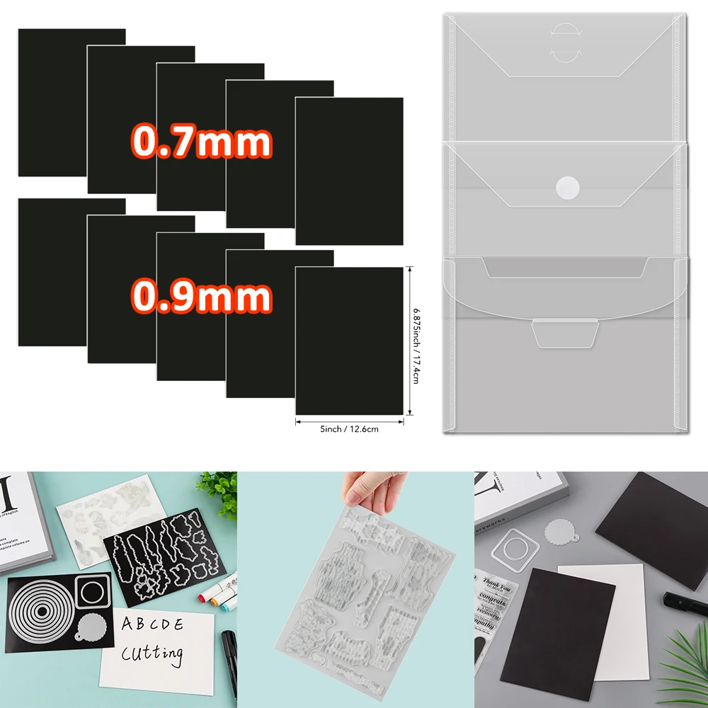 

0.7mm/0.9mm Double-sided Magnetic Storage Cards 5x6.875inch Die and Stamp Storage Magnetic Panel Scrapbooking DIY Tool New 2024