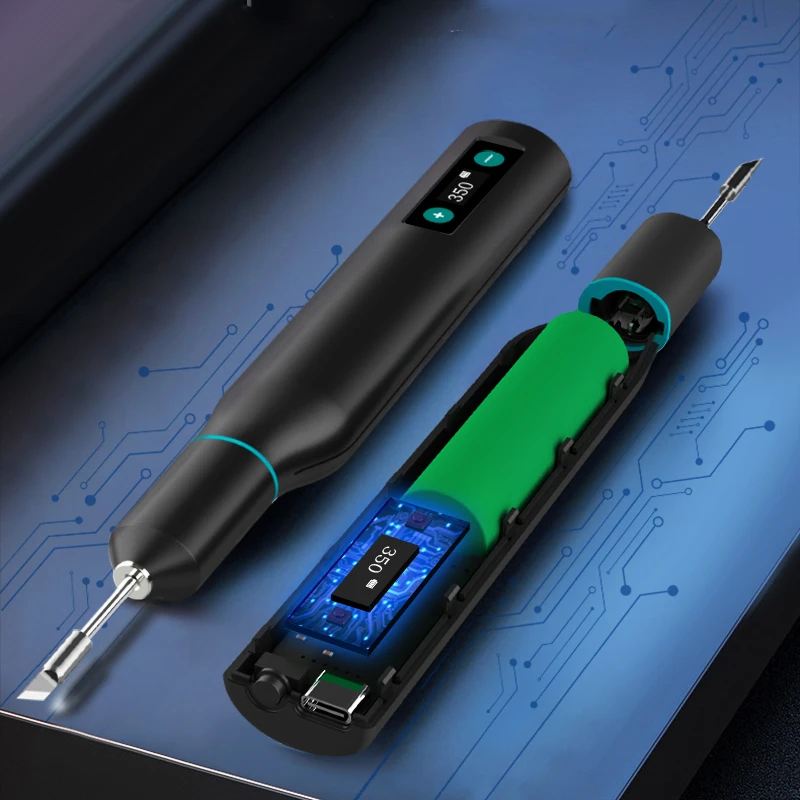 QUICK TS1 Smart Portable Soldering Iron Tools Integrated Precision Welding Tip LCD Display for Mobile Phone PCB Welding Repair