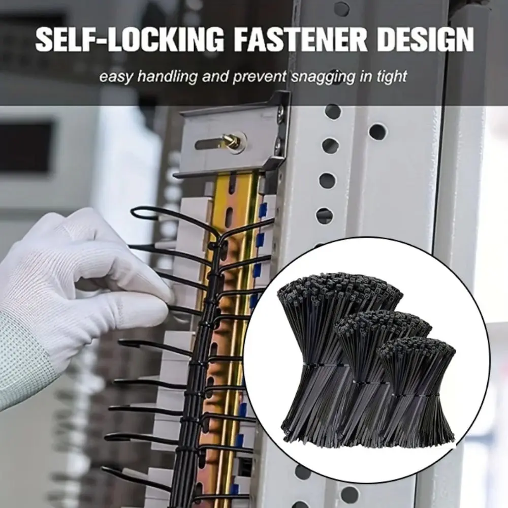 UV Resistant Heavy Duty Cable Ties Multicolor Detachable Self-Locking Cable Ties Tensile Strength Plastic Nylon Zip Ties